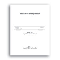 Audio Authority AVD-71D User Manual - PDF format