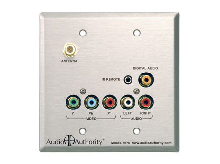 Audio Authority 9878 Stainless Steel Wallplate Receiver