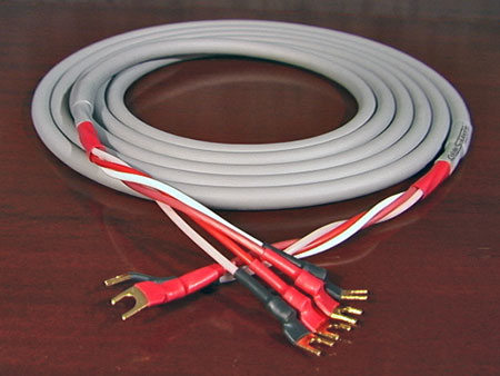 Canare 4S11 Star Quad Speaker Cable with Vampire Wire #HDS5 Spades, front-right channel