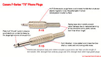 Canare F-15  TS Phone Plug and F-11 Mini-Phone Plug