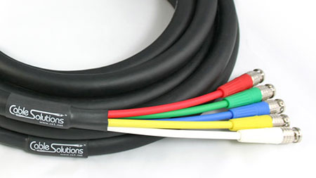 Canare V5-5C Jacketed RGBHV Video Cable - "Pro Series" 5-Channel Precision Cable with BNC connectors