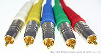 Canare V5-3C RGBHV Cable, BNC connectors closeup