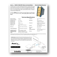 Intelix AVO-V1A2-WP-F Composite Video / Stereo Audio Wallplate Balun w/ RJ45 Termination, Tech Specs - click to download PDF
