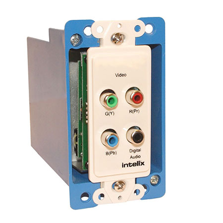 Intelix AVO-V3AD-WP-F Component Video and Digital Audio Wallplate Balun w/RJ45 Termination