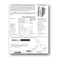 Intelix AVO-V3AD-WP-F Component Video and Digital Audio Wallplate Balun w/RJ45 Termination, Tech Specs - click to download PDF