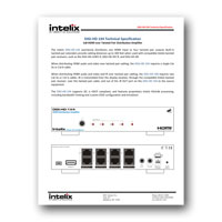 Intelix DIGI-HD-1X4 HDMI and IR via Twisted Pair Distribution System - spec sheet