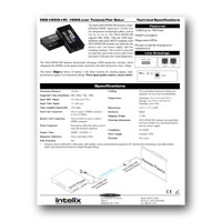 Intelix DIGI-HDMI-HR HDMI 1.3 over twisted-pair Balun Set - Specs (click to download PDF)