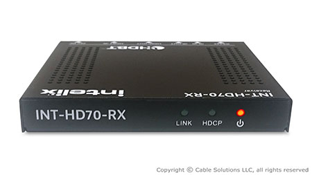 Intelix INT-HD70-RX HDMI, bi-directional IR, RS232 and Ethernet  via HDBaseT Receiver