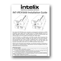 Intelix INT-IPEX1002  HDMI over IP Extender System, Installation Manual