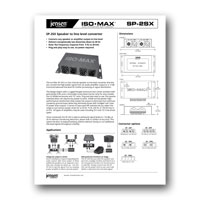 Jensen Transformers SP-2SX ISO-MAX Stereo Speaker to Line converter Data Sheet, PDF