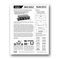 Jensen Transformers SUB-2XX Datasheet - click to download PDF