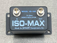 Jensen Transformers VB-1BB  ISO-MAX Baseband-Composite Video Isolator, top view