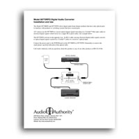 TOSLink Optical to Coaxial Digital Audio Converter, Installation and Use manual - Click to download in PDF format