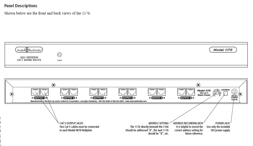 this drawing shows the model 1176 in great detail