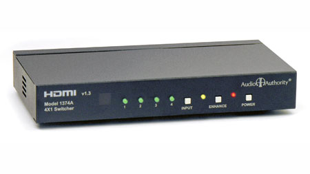 Audio Authority 1374A 4x1 HDMI ver. 1.3 Switcher - HDCP Compliant 