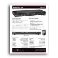 Audio Authority HMX-144 Focus Sheet - click to download PDF