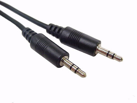 Molded Cable w/ 3.5mm Stereo Mini TRS Plugs, 6 foot