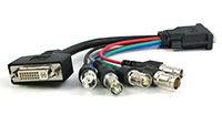 Gefen DVI to DVI and RGBHV Adapter Cable, DVI and BNC female connectors