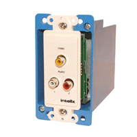 Intelix AVO-V1A2-WP-F Composite Video / Stereo Audio Wallplate Balun w/ RJ45 Termination, right