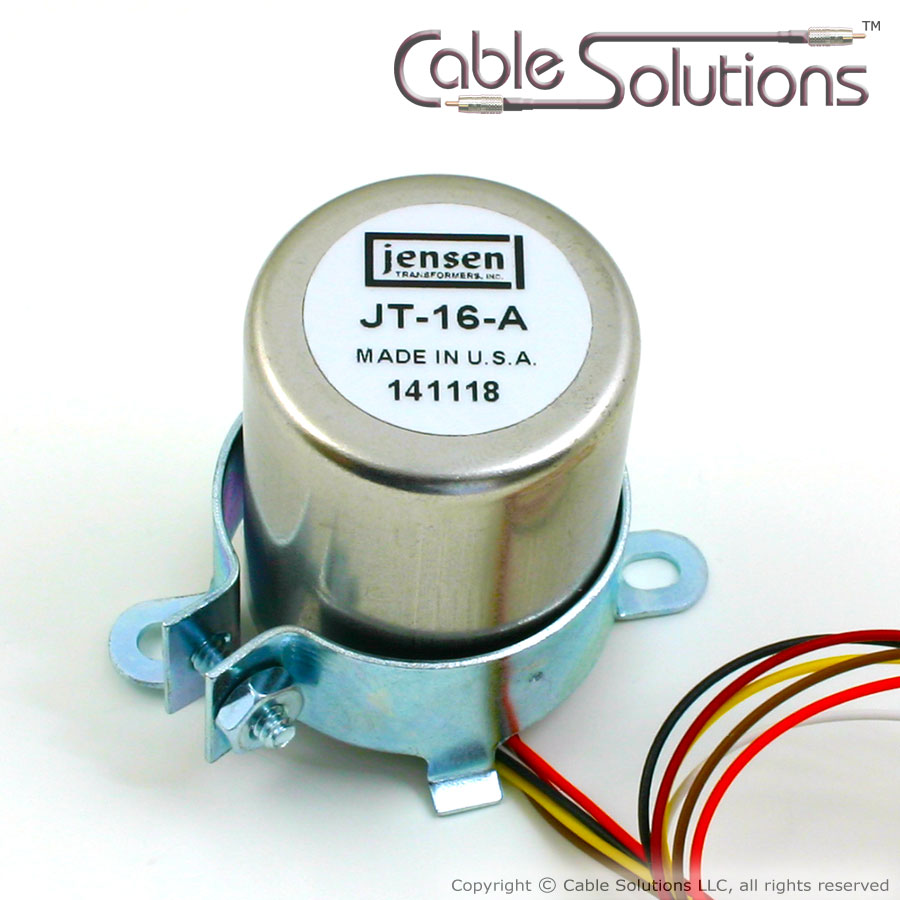 Jensen Transformers JT-16-A 1:2 Microphone Input Step-Up Transformer with  Wire Leads and Clamp-style Mount