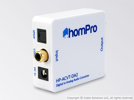 HomPro HP-ACVT-DA2 Digital to Analog Stereo Audio Converter 