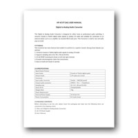 HomPro HP-ACVT-DA2 - User Manual